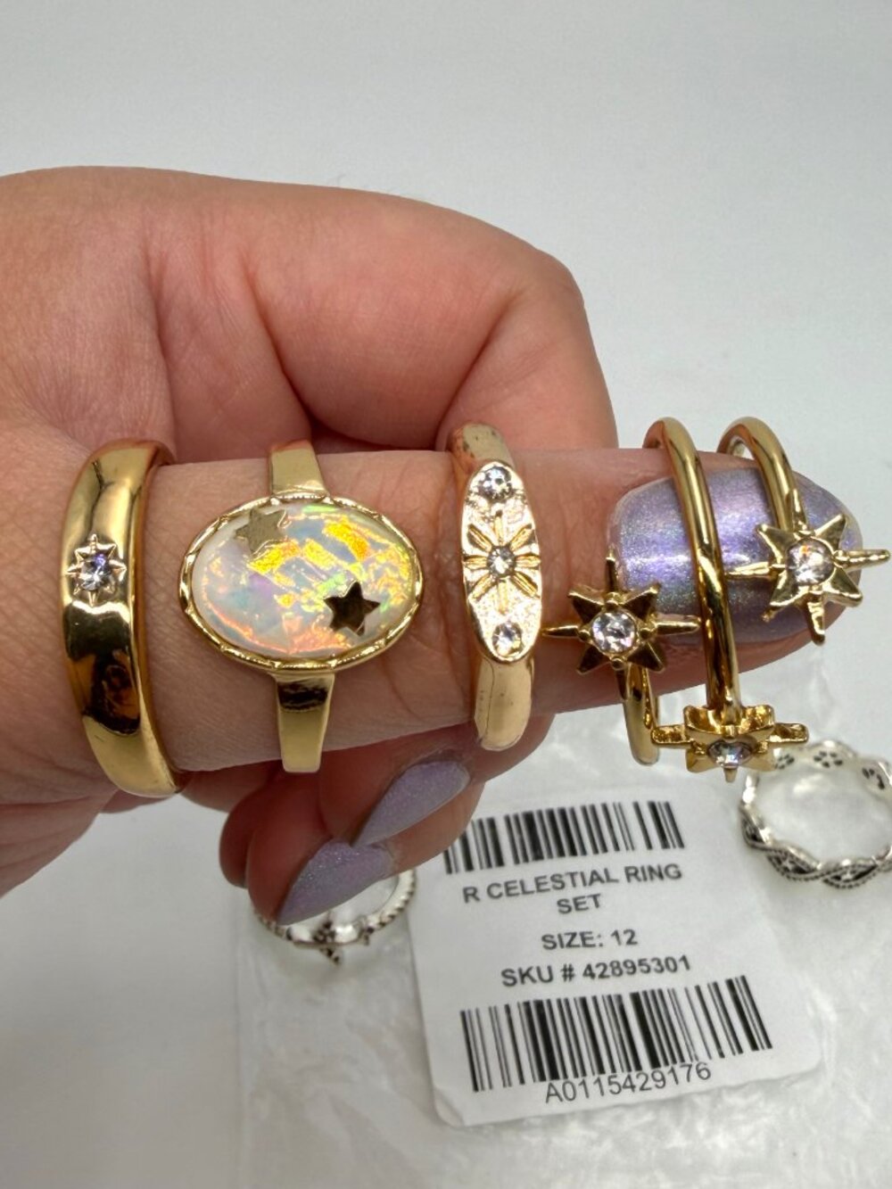 New Torrid Celestial Ring Set - Size 12
